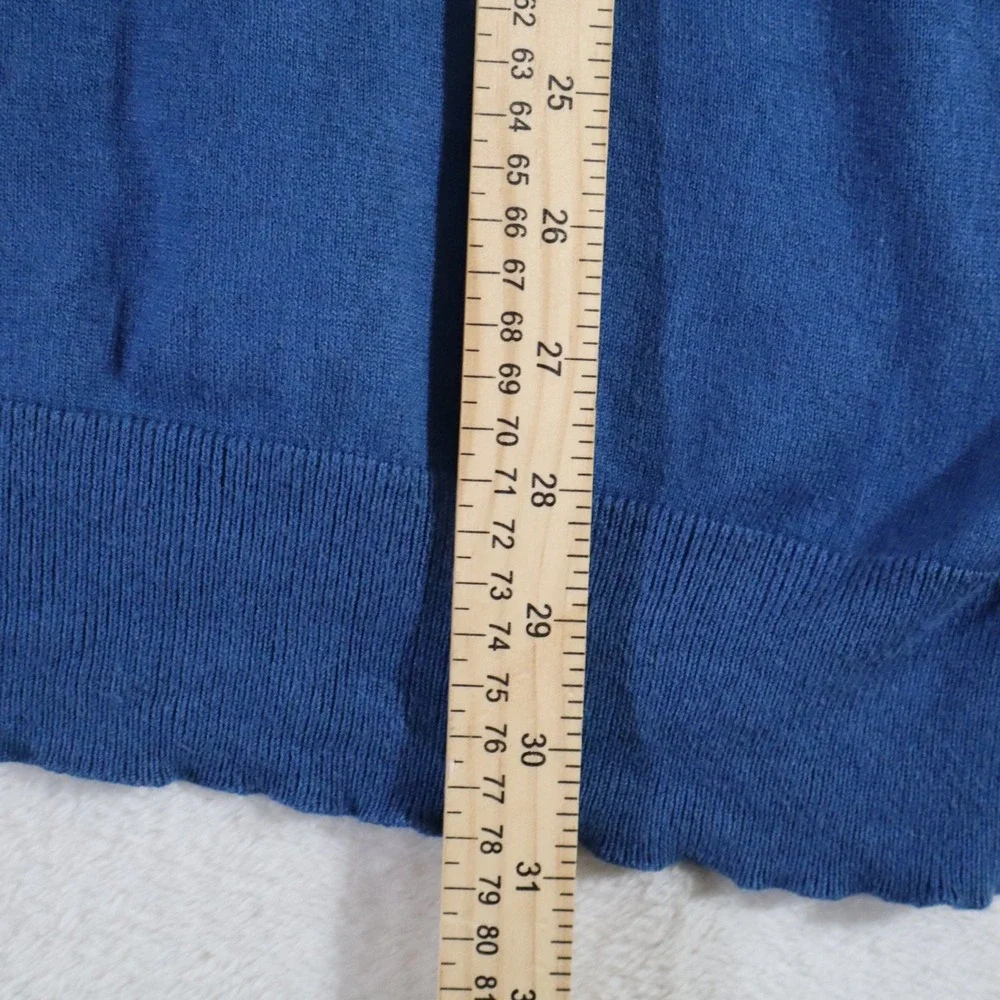 Banana Republic Luxury Blend Men's XL Blue Silk Cashmere V-Neck Sweater